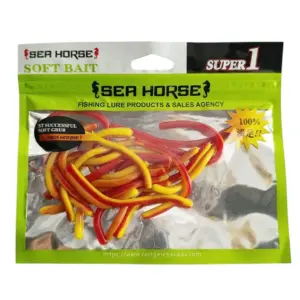 بسته بندی اصلی طعمه نرم ماهیگیری sea horse soft bait